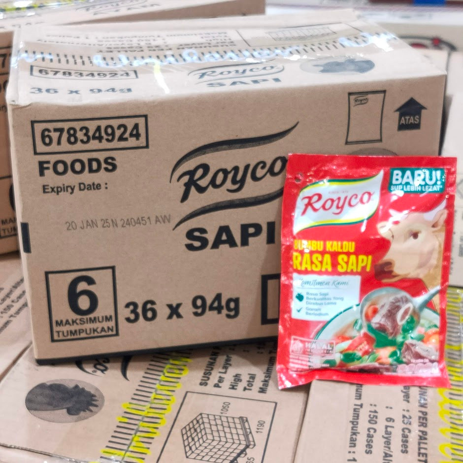 

ROYCO Bumbu Kaldu rasa Ayam/Sapi 94gr 1karton isi 36pcs