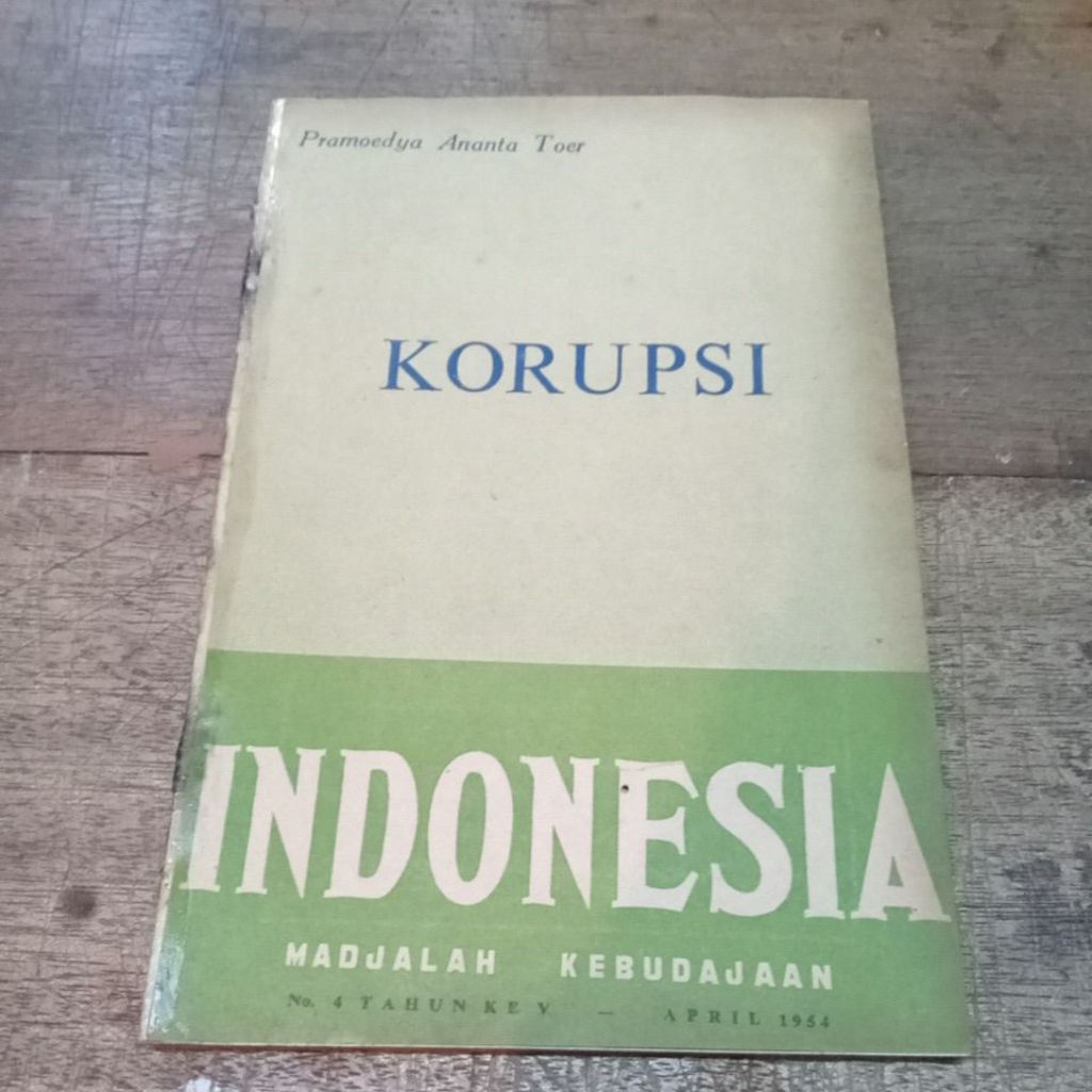 Korupsi - Pramoedya Ananta Toer - cetakan 1954