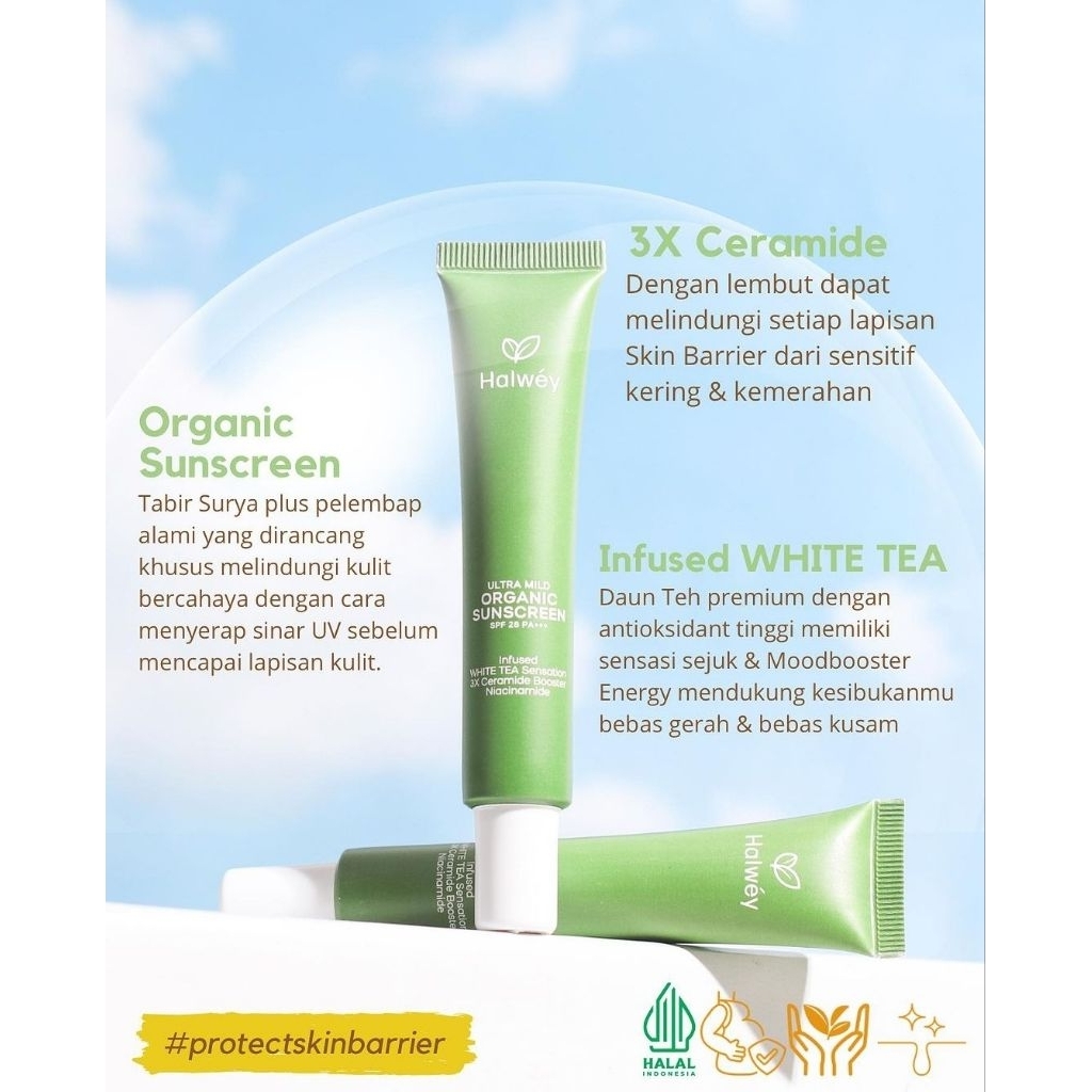 (cuci gudang) Organic Sunscreen Halwey [baca deskripsi]