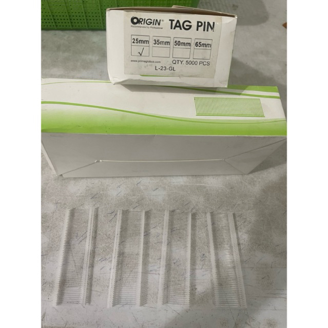 

Refil Tag Pin Origin 25mm isi 5000pcs/ Isi Tag Gun pin