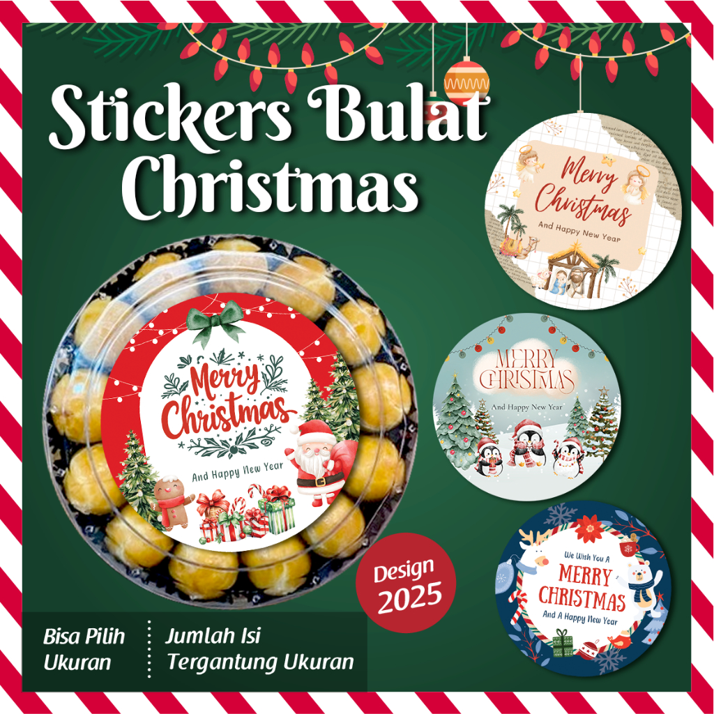 

[Isi 70-150] Sticker Christmas/ Sticker Natal/ Sticker Olshop