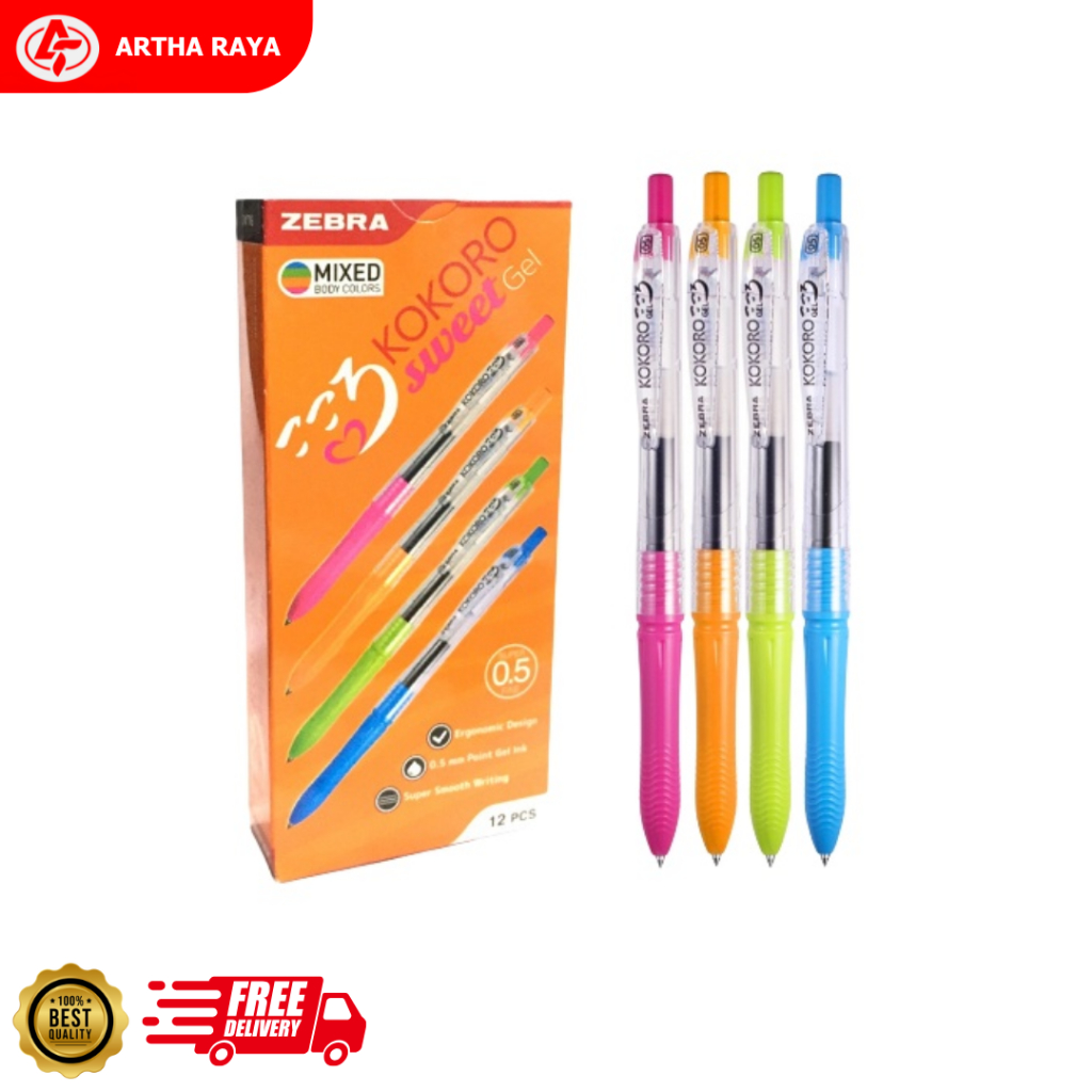 

Pena Pulpen Zebra Kokoro Sweet Gel 0.5MM [12 Pcs]
