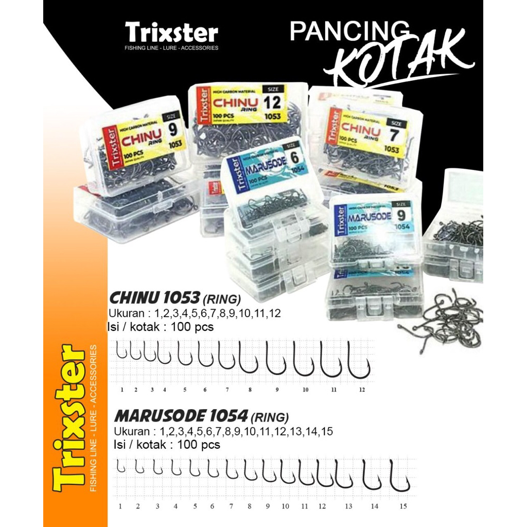 Kail | Pancing Kotak TRIXSTER BOX CHINU No.1-6