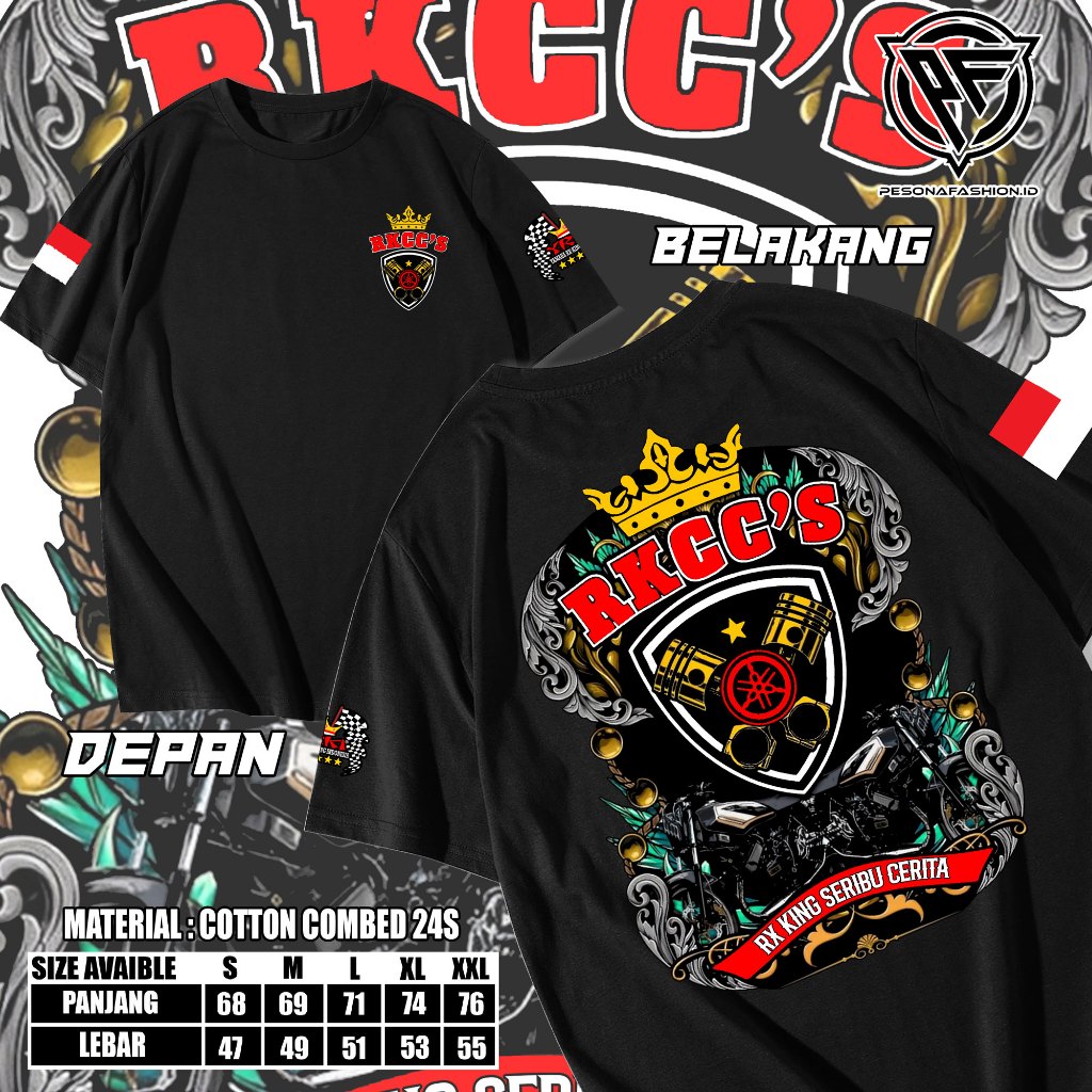 BAJU KAOS PRIA RX-KING SERIBU CERITA T-SHIRT DISTRO SIZE S M L XL XXL MOTIF KATA KATA RX KING / KAOS
