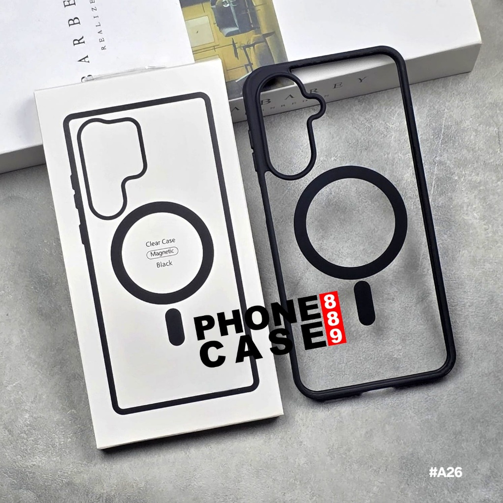 CASE MAGSAFE BLACK CLEAR MAGNETIC CASE  SAMSUNG A23 SAMSUNG A26 SAMSUNG A36 SAMSUNG A54  MAG-06