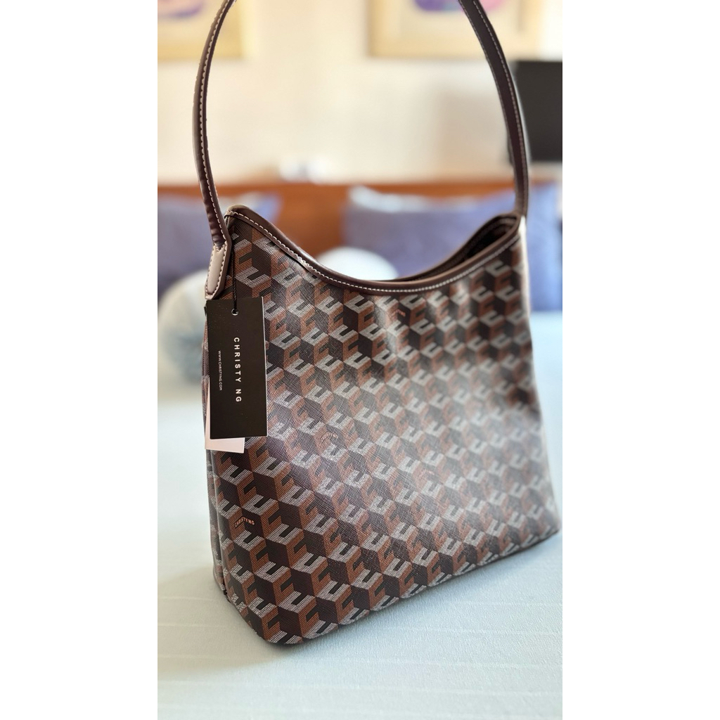 Christy Ng Alesso M Bag Chesnut Brown – Like New, Complete Set (Dustbag + Paper Bag + Tag)