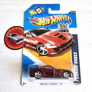 NEW ORIGINAL 100% Hotwheels Ferrari 599xx Super Treasure Hunt THS FS 2012 Merah