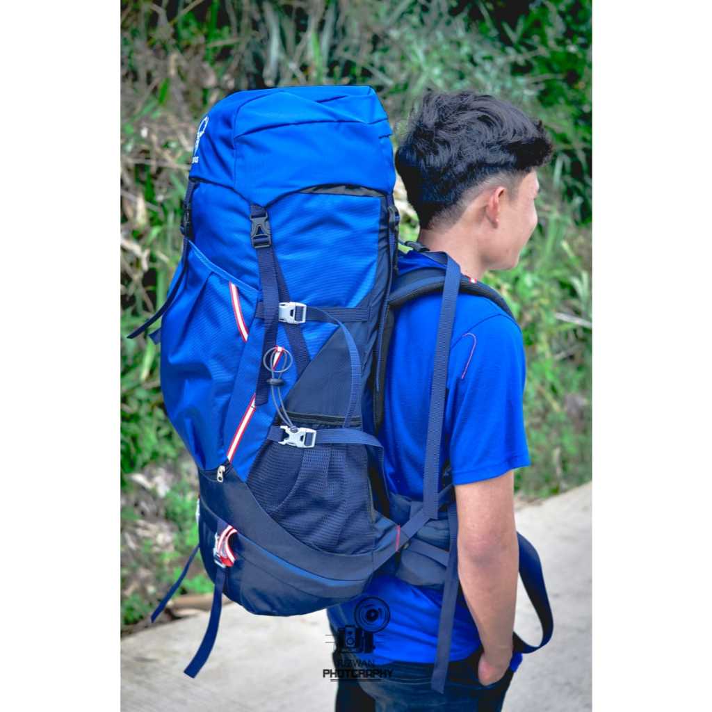 Tas Carrier Tas Camping Cervus Atmos Series 55+5L Nyaman Saat Dipakai Busa Tebal Double Frame
