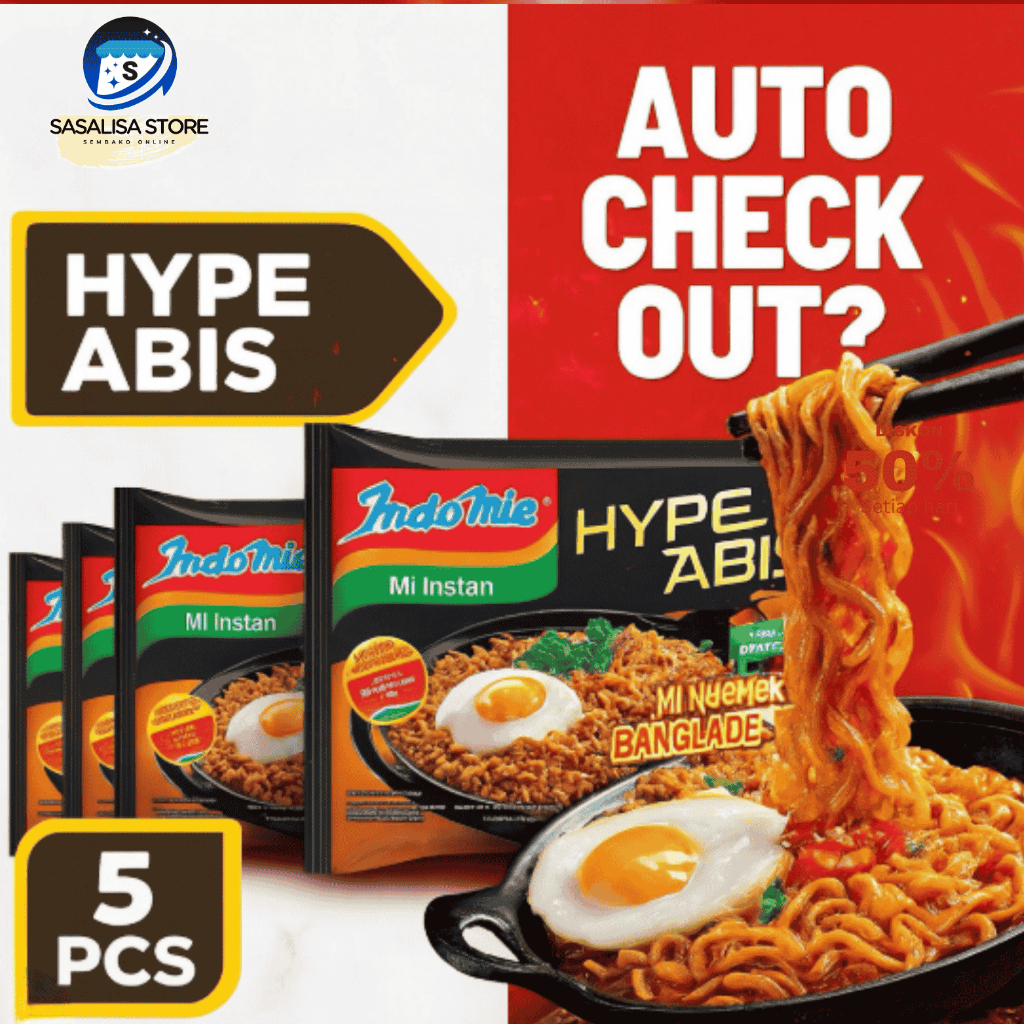 

Indomie Goreng Rasa Mie Bangladesh HYPE ABIS Mi Instan Diskon 50% Setiap Hari Food Pedas