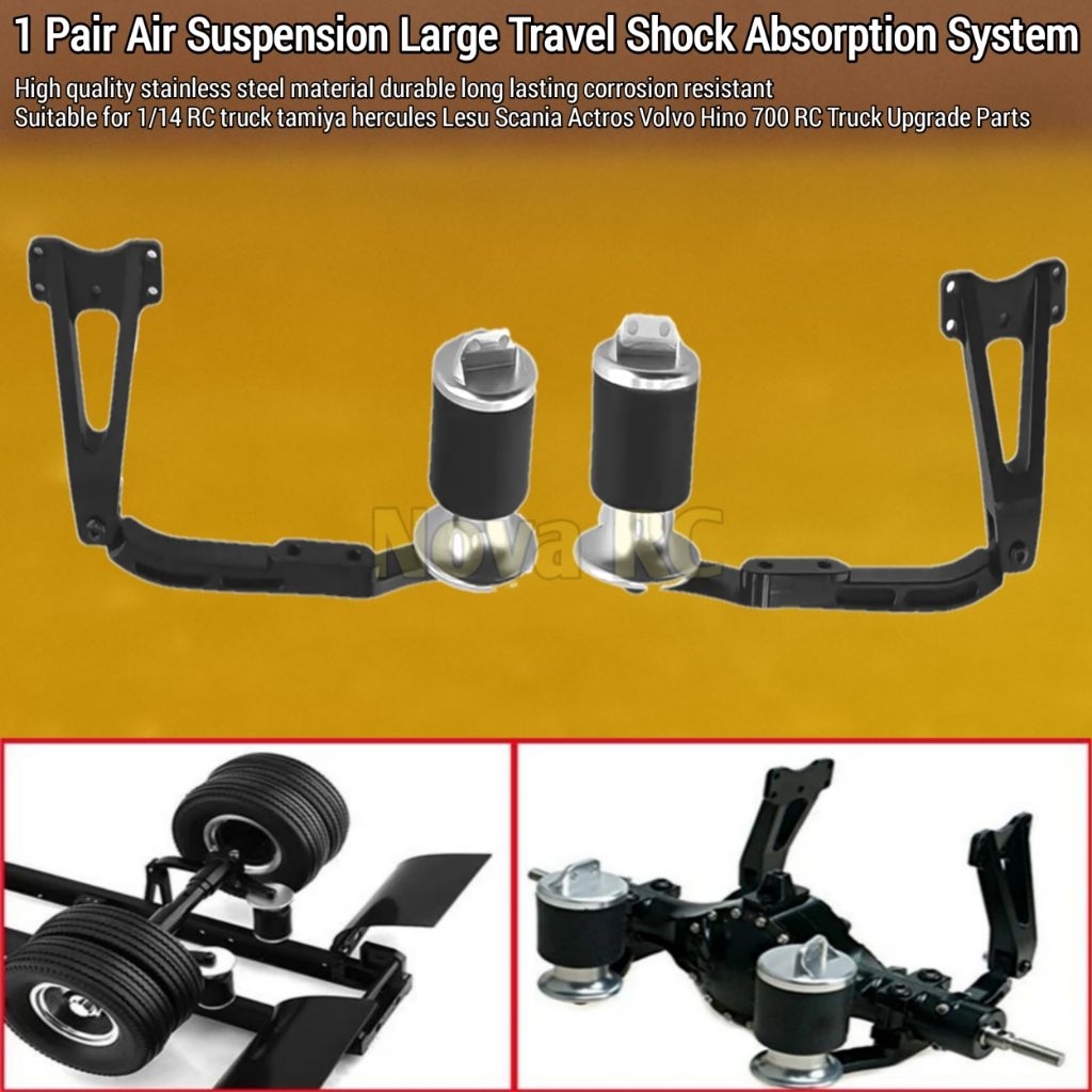 Airbag suspension kit trailer untuk 1/14 Hercules lesu Tamiya RC truck Tipper trailer