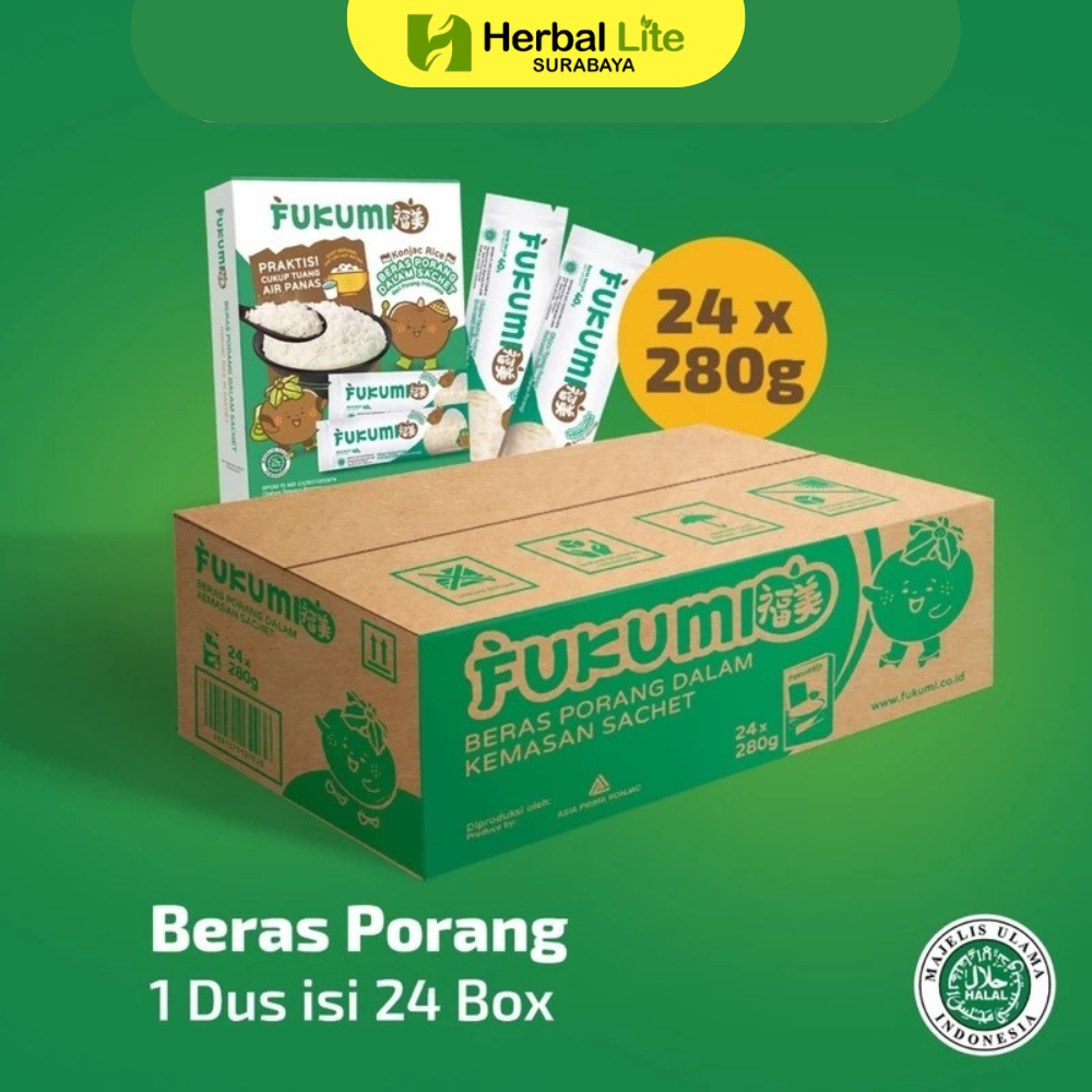

FUKUMI Beras Porang Kardus Isi 24 Box Sachet - Shirataki