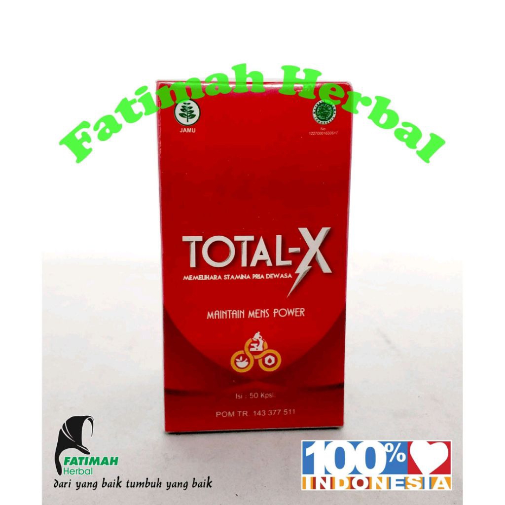 Total X Naturafit - Herbal Stamina Pria - Izin POM - 50 Kapsul