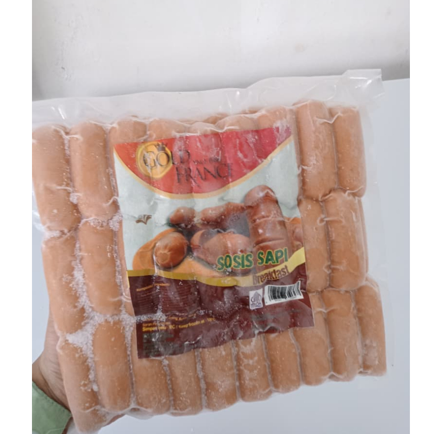 

Sosis Sapi Breakfast Frozen Premium | Isi 40 pcs / pack | Praktis & Lezat