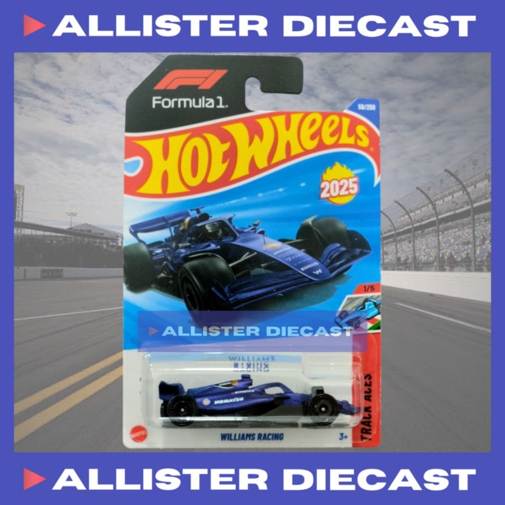 Hot Wheels Williams Racing Biru Hotwheels Williams Racing Blue HW Track Aces Hot Wheels Formula 1 Ho