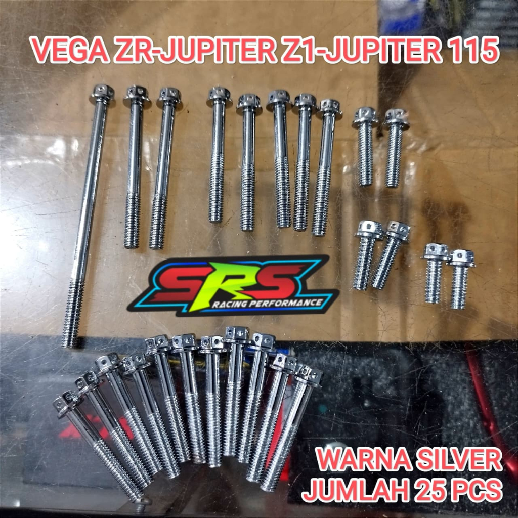 MUTAKIN KING DRAG Baut Blok Mesin Bak kopling Magnet JUPITER Z1 VEGA ZR JUPITER 115 Stainless