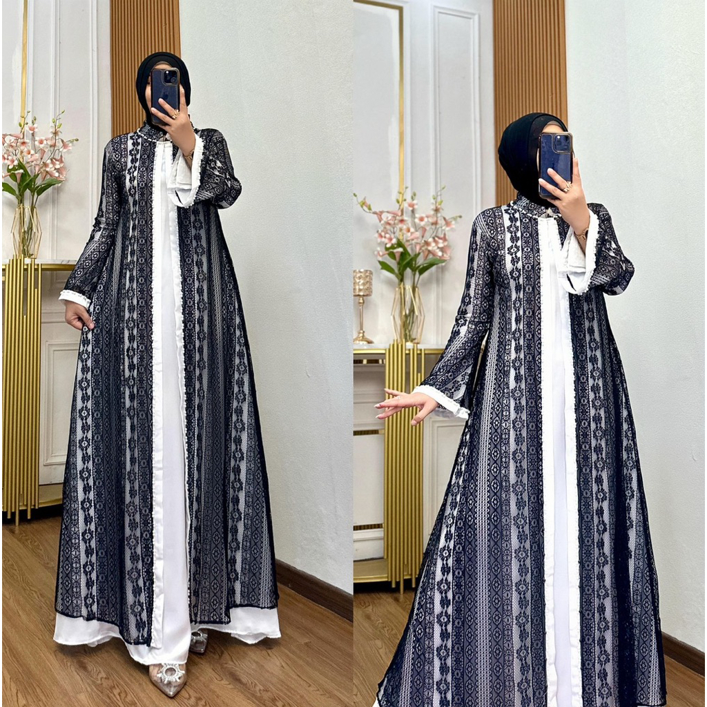 Dress Brukat Malika Size M-5L| Dress Mewah| Dress Pesta| Dress Muslim| Baju Kondangan Wanita Muslim|