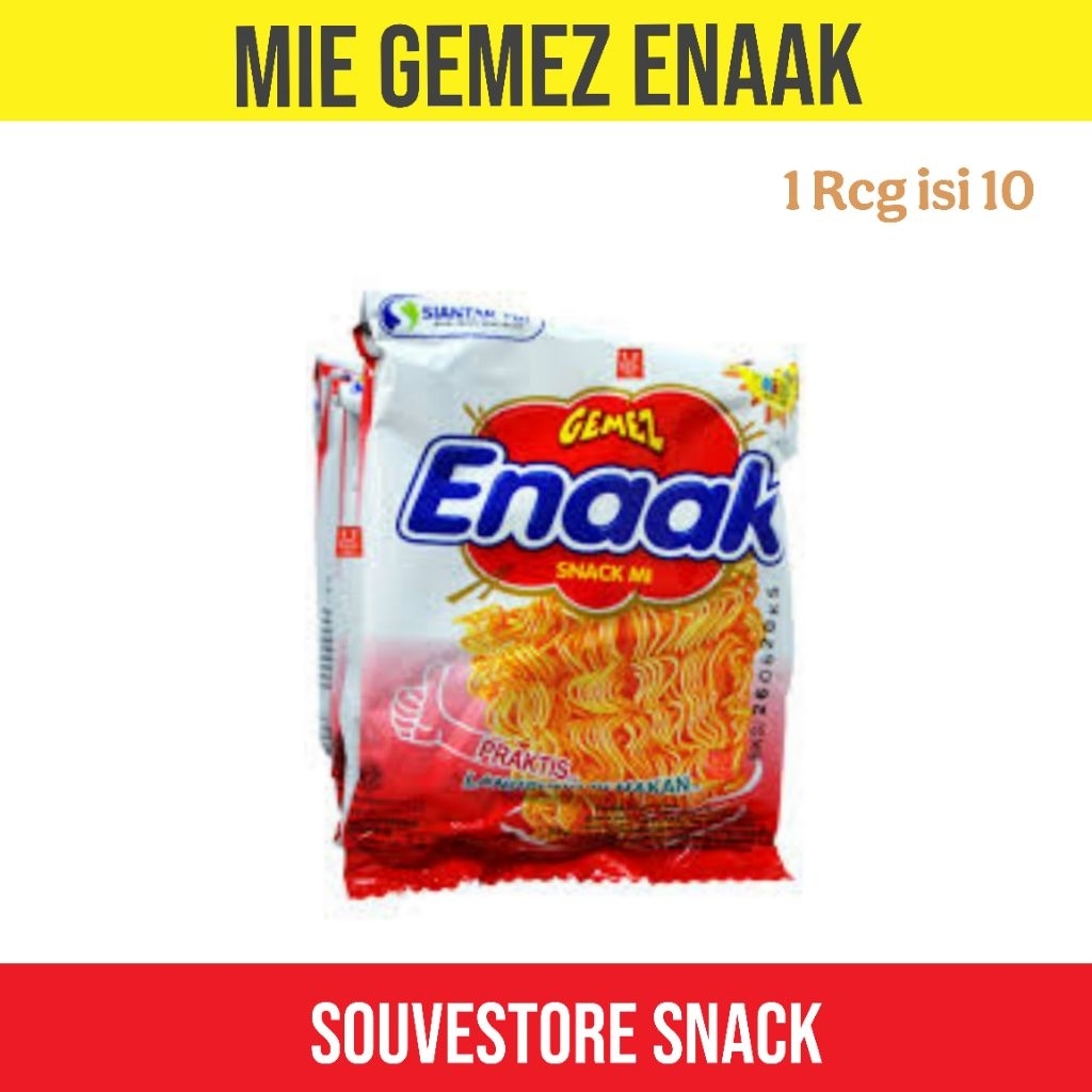 

Snack Jadul Mie Gemez Enaak Renceng isi 10 Siantar Top Mie jadul Enaak Mie Cap Enaak Snack mie