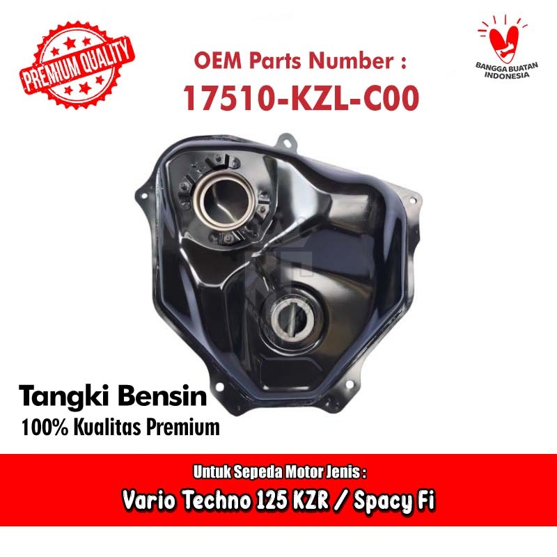 Tangki Bensin Fuel Tank Honda Vario Techno 125 Old KZR Spacy Fi Kode Parts 17510-KZL-C00