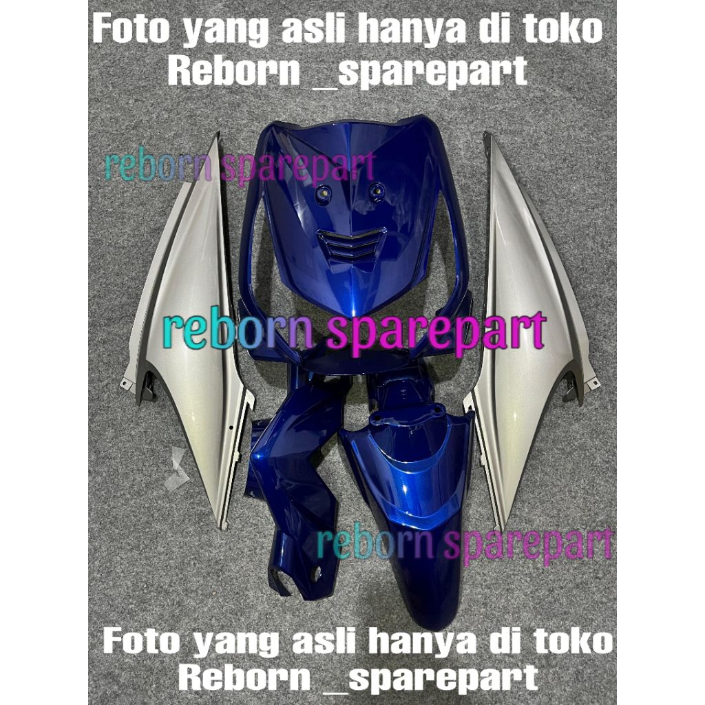 Vietnam style body halus Honda beat karbu biru candy mix body grey 2008-2012 - body beat karbu 2008-