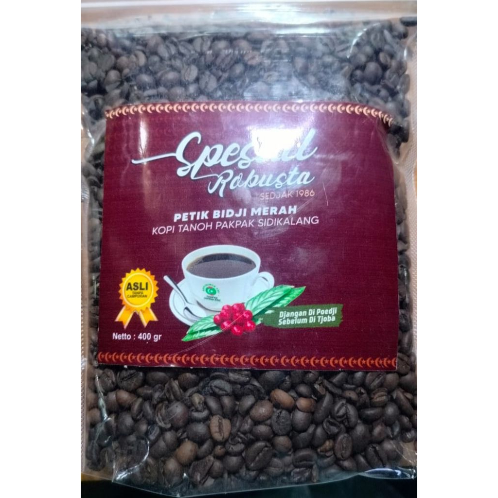 

Tanpak Sidikalang Biji Kopi Robusta Asli 1.000 Grm Halal Dengan Kualitas Asli dari Sidikalang Coffee