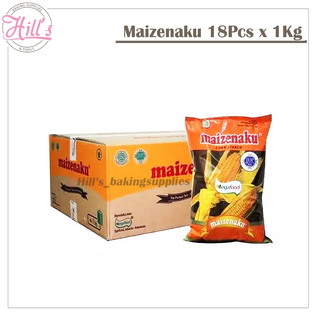 

( KARTON ) TEPUNG JAGUNG MAIZENAKU ( 18 Pcs x 1 Kg ) (40 Pcs x 300 gr ) / CORN STARCH MAIZENA 1KARTON 18Pcs 1Kg HARGA DUS