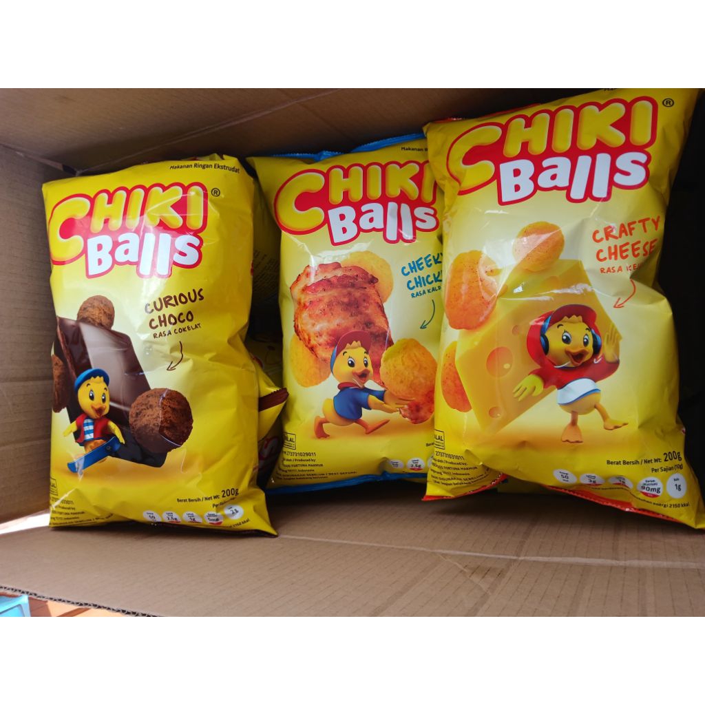 

Chiki Balls Kiloan 500 gram Ayam/Cheeky Chicken Keju/Crafty Cheese Coklat/Curious Coco