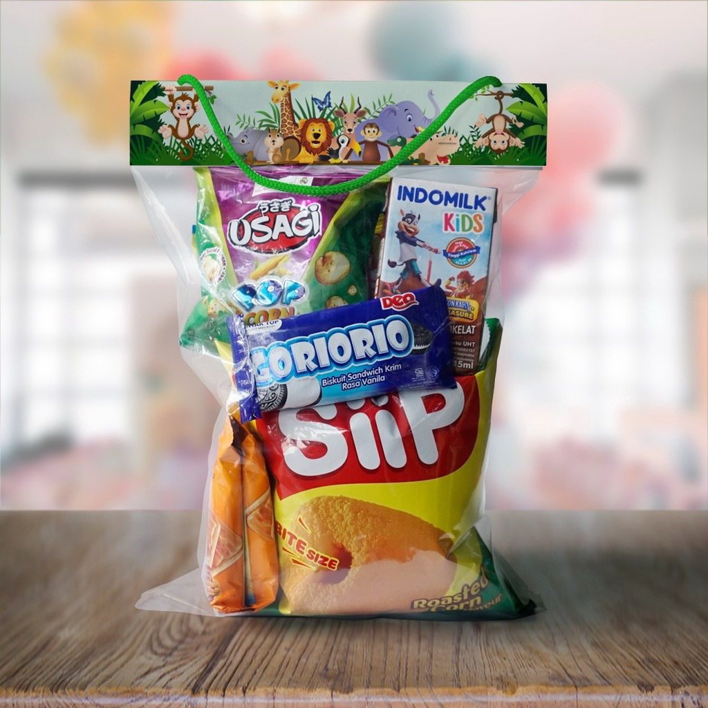 

BISA PENGIRIMAN INSTAN Tas Label Ultah Jajan Snack Plastik Ulang Tahun Ready Stok label snack ulang tahun