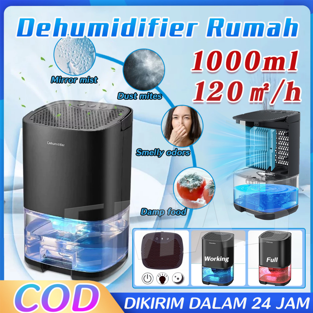 36W Dehumidifier Tangki  Air Dryer Mini  Purifier High Quality Dehumidifier serap air  Anti Lembab D
