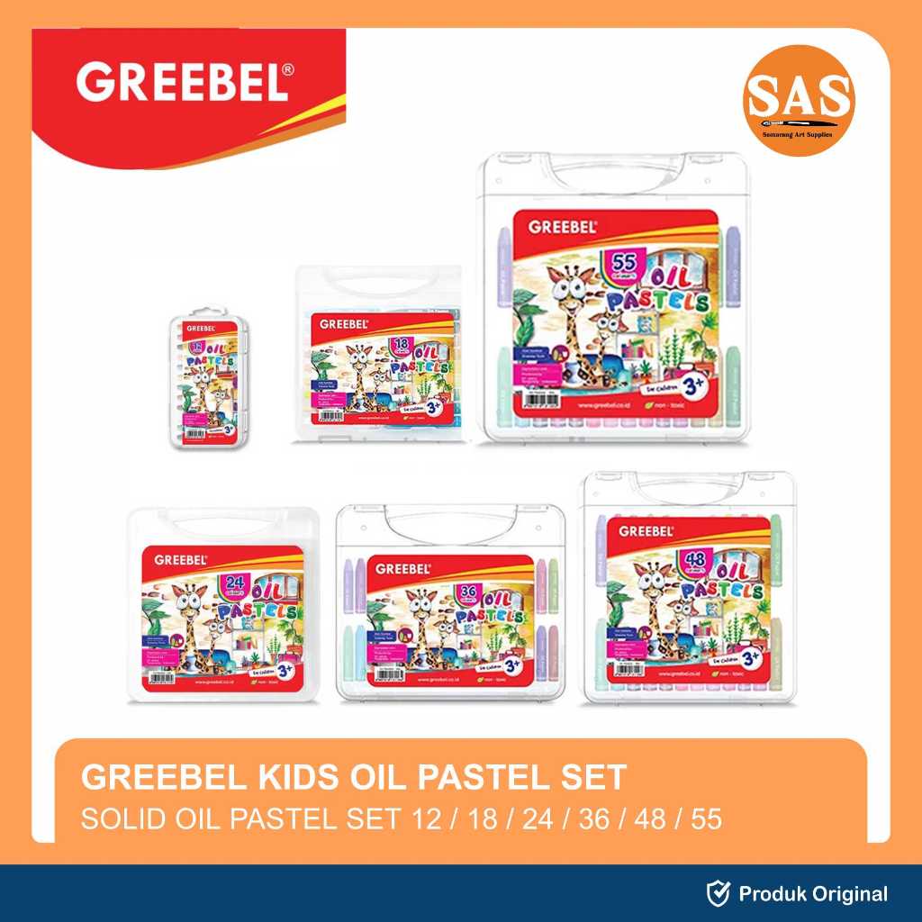 

Greebel - Kids Oil Pastel Set - Krayon Set 12/18/24/36/48/55 - SAS