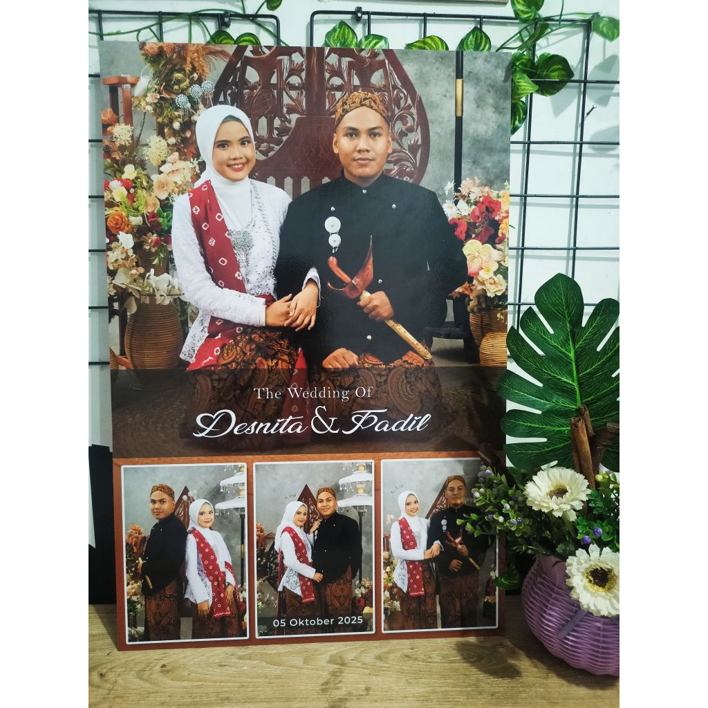 Foto Papan MDF Uk. 40x60 cm || Foto Wedding || Foto Wisuda || Foto Keluarga