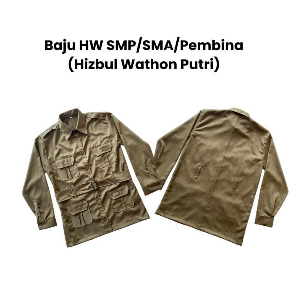 Kemeja Putri Seragam HW Hizbul Wathan Muhammadiyah SMP/SMA/PEMBINA