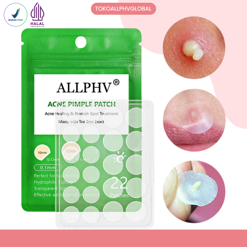 Allphv Acne Patch Stiker Jerawat Isi 22 Patch Day Siang Hari Stiker Jerawat Tempel