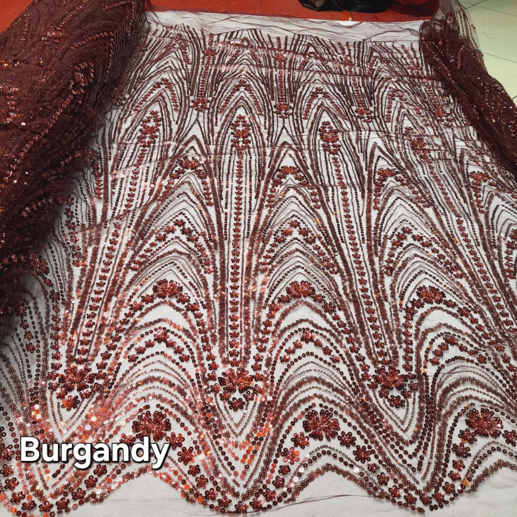 Kain tile payet sworosky jepang/tile payet mewah ful aksesoris