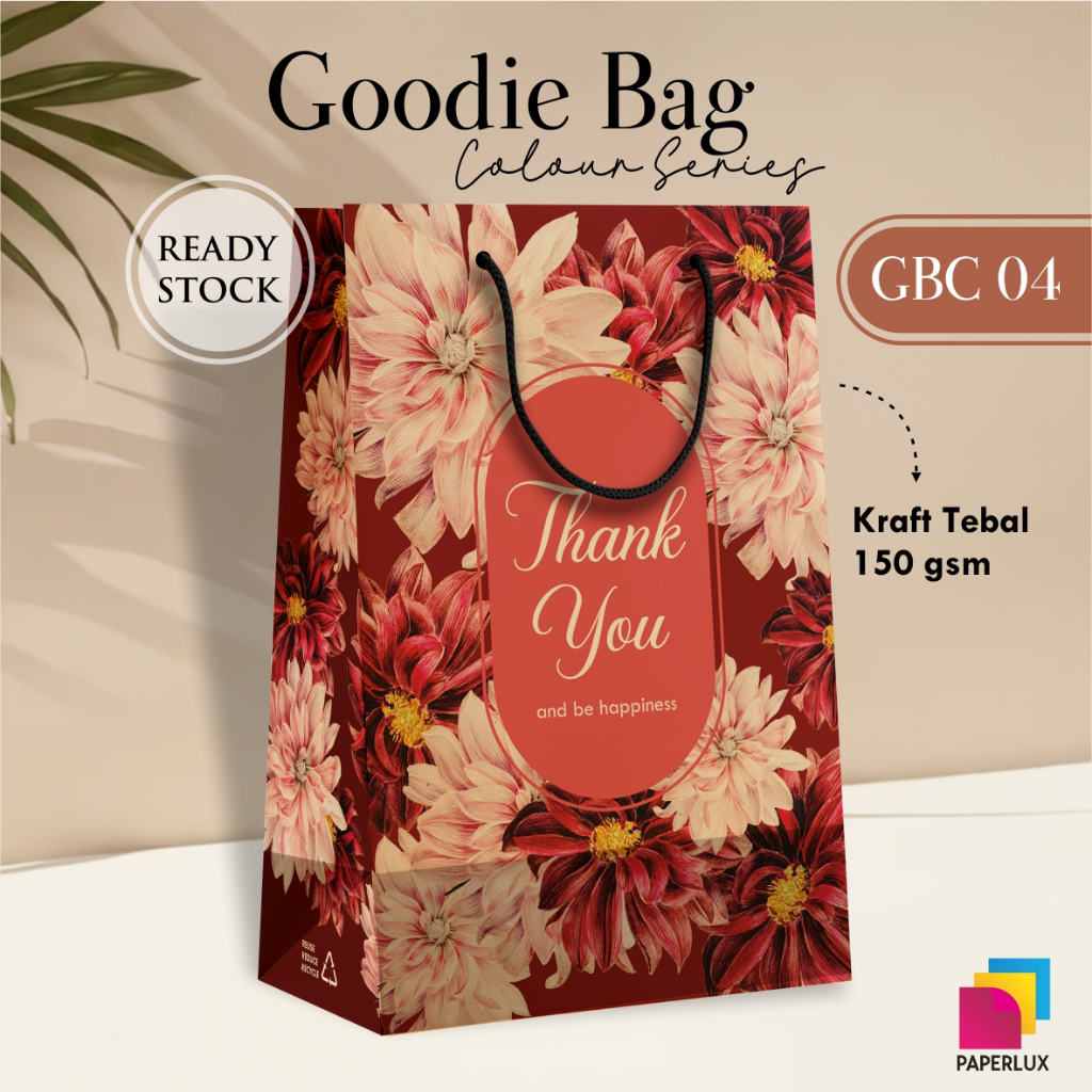 

[12 PCS] GOODIE BAG FULL COLOUR READY STOCK PAKET LUSINAN - TAS SOUVENIR PERNIKAHAN, HAJATAN GBC 04