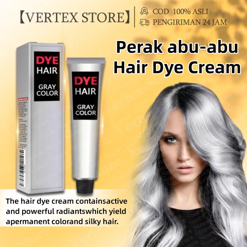 EELHOE Fruity Hair Color Cream Cat Rambut Ash Brown Trendi Abu Abu Silver Abu Grey krim pewarna ramb