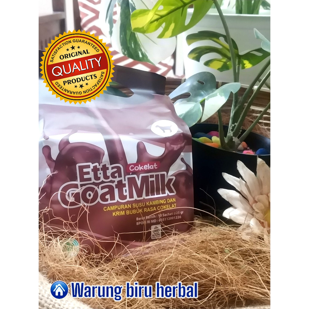 

ETTA GOAT MILK COKELAT HNI // SUSU KAMBING ETAWA COKLAT // EGM // ETTAWA // HALAL // ISI 10 SACHET