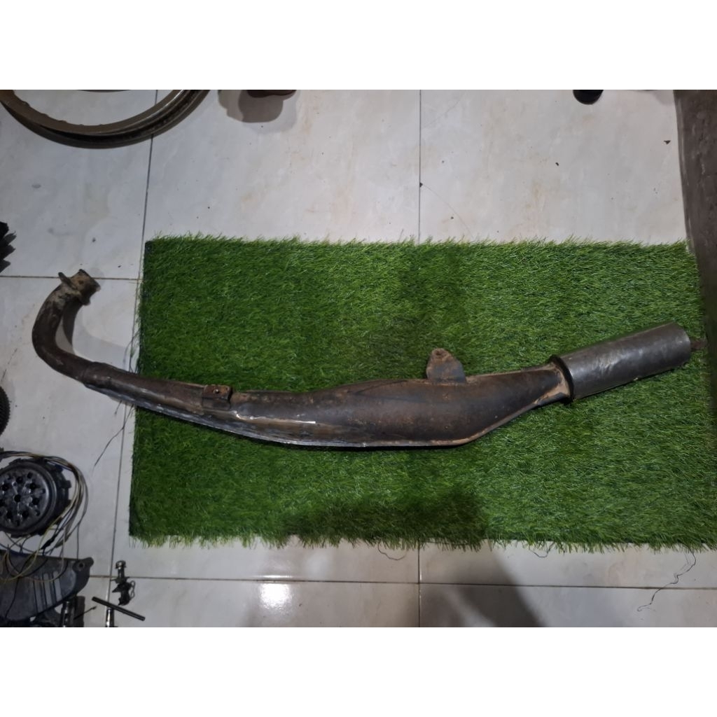 knalpot suzuki satria hiu lscm 2 tak original