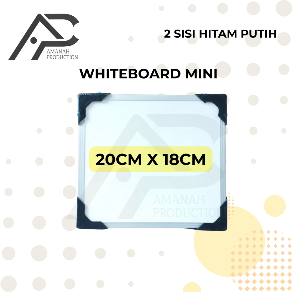 

whiteboard papan tulis anak 2 sisi ukuran 20cmx18cm | Whiteboard Mini doubleface 20 x 18 cm