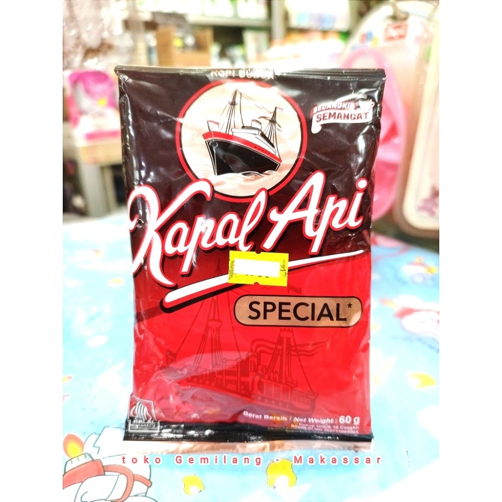 

Kapal Api special kopi bubuk 60 gr, kemasan warna merah