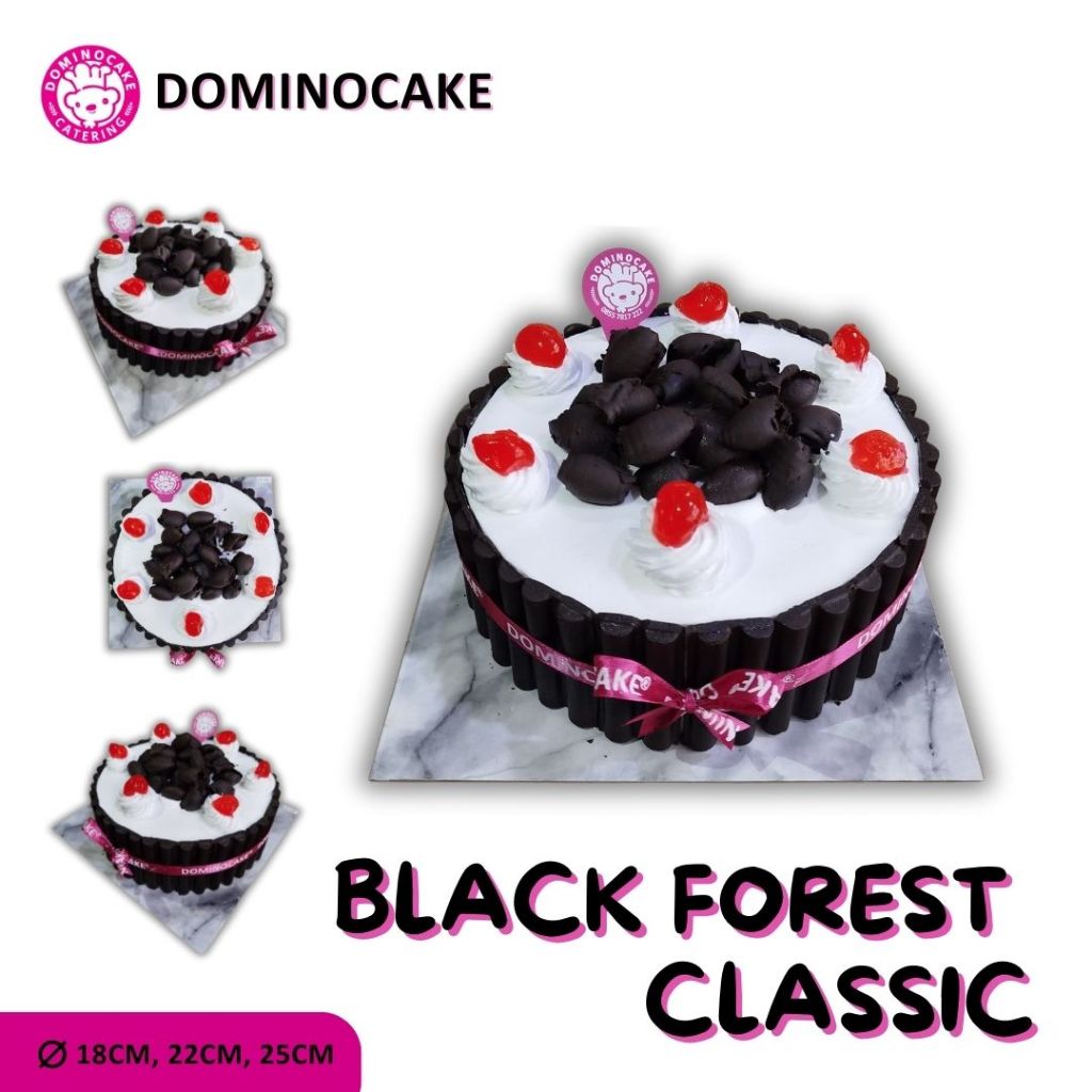 

Dominocake | Blackforest Classic Bulat | Kue Ulang Tahun