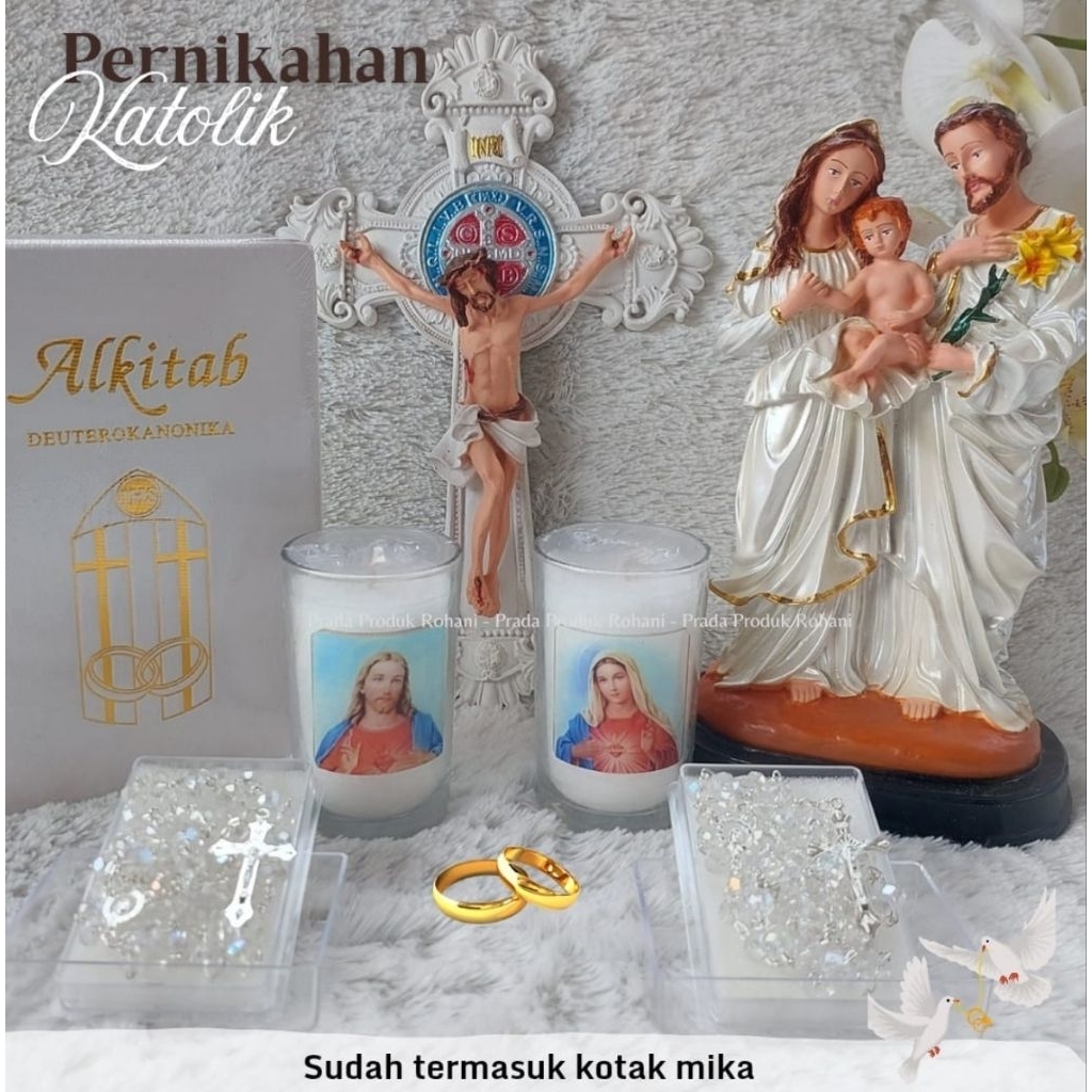 Hantaran pernikahan katolik/Alkitab wedding/Patung keluarga kudus