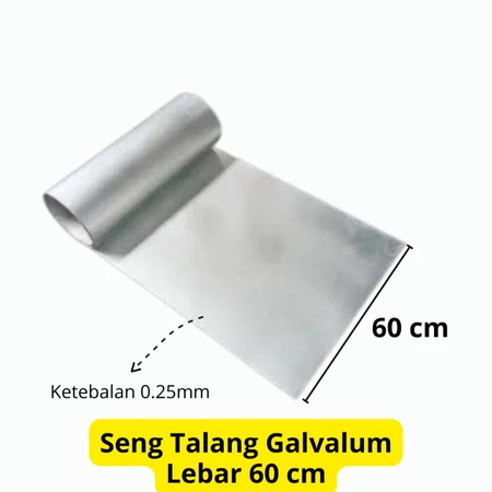 Seng Galvalum T60, T90, 120cm Seng Galvalum HARGA PER 50CM