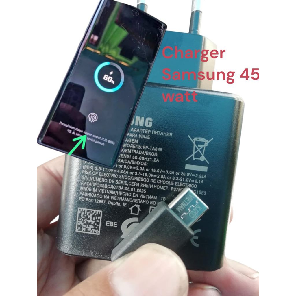 CHARGER SAMSUNG ORIGINAL 45WATT 100%