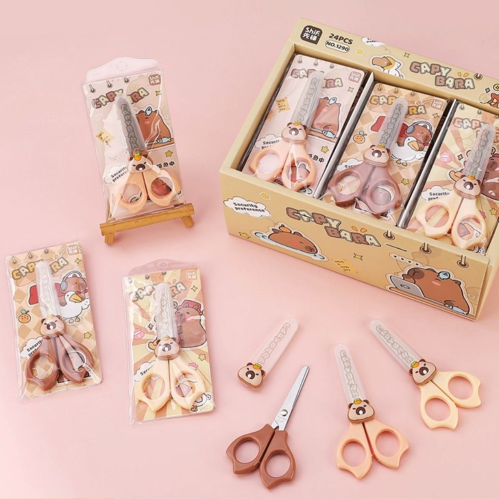 

Gunting Anak Karakter Capybara dengan Tutup Aman | Gunting Sekolah Mini Lucu (1 Pcs)