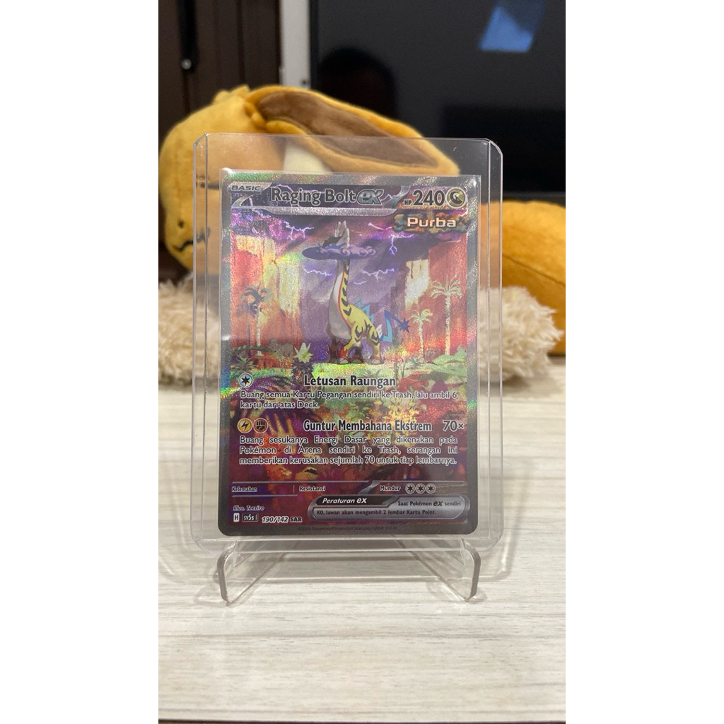 Raging Bolt ex SAR Kartu Pokemon TCG Indonesia Paradoks Andalan