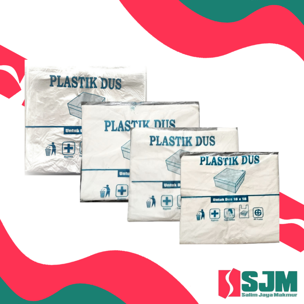 30 Pcs Plastik Dus – Kantong Plastik Kotak Nasi, Kotak Kue, & Snack Box (18x18–25x25)