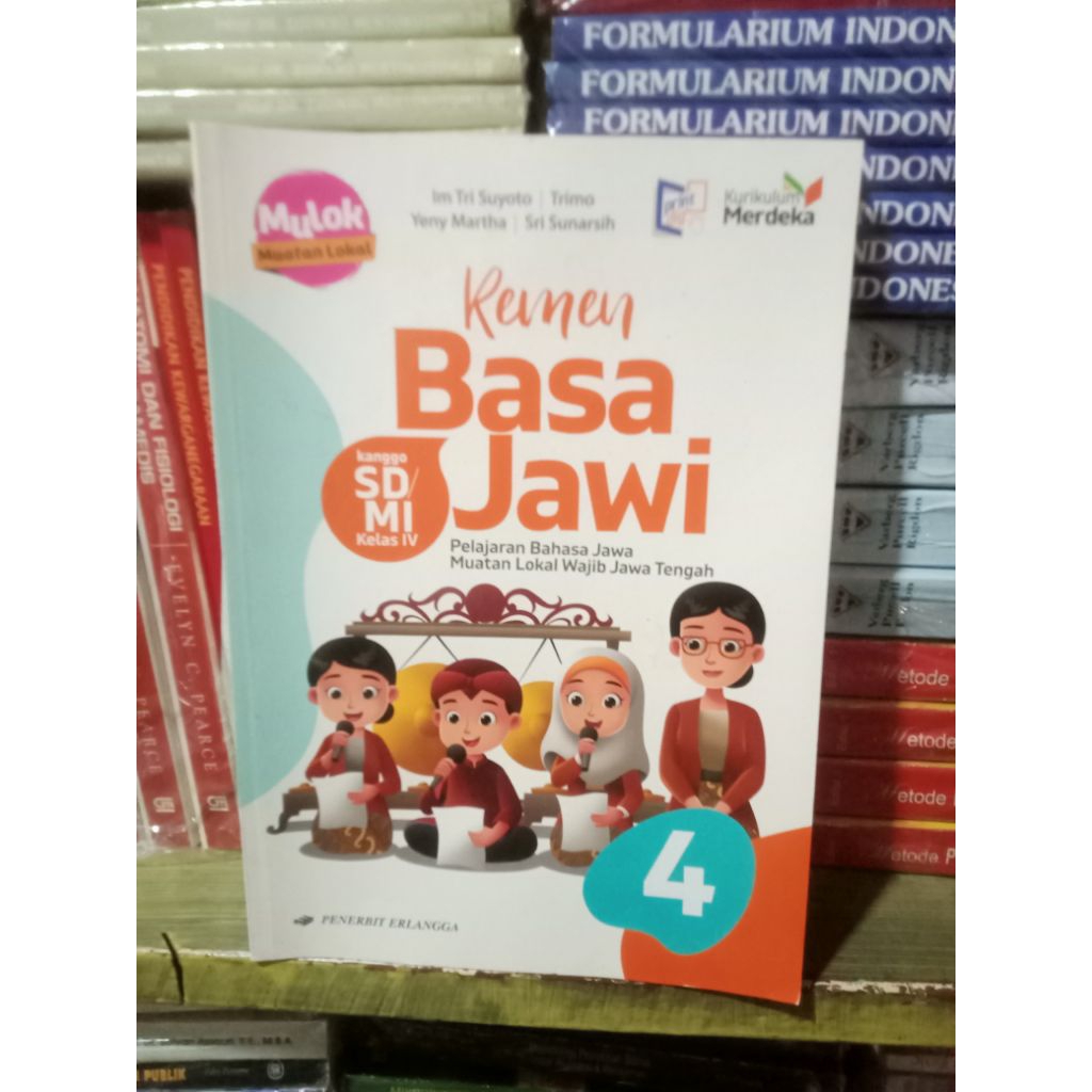 Remen Basa Jawi SD kelas 4 kurikulum merdeka penerbit Erlangga