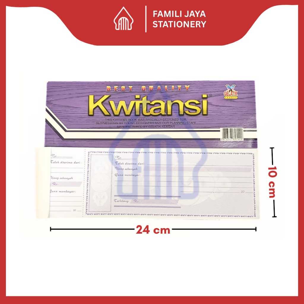 

GELATIK KEMBAR Buku Kwitansi / Kuitansi Sedang , Tanggung 40 Lembar