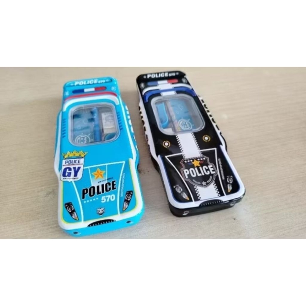 

(PCS) Kotak Pensil Kaleng Set Motif Police (min. order 3 pcs)