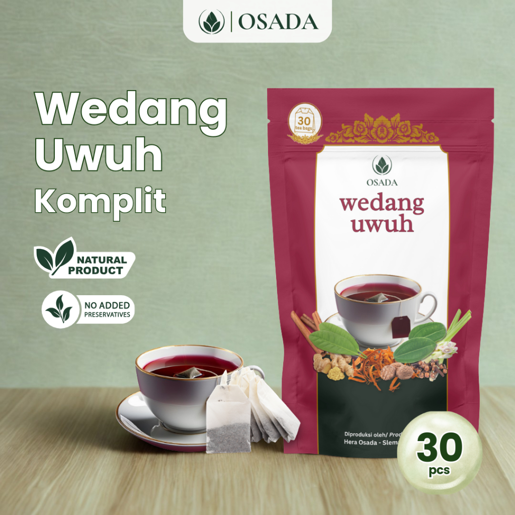 

OSADA Wedang Uwuh Premium| Rempah Komplit Isi 30 | Khas Jogja Solo | Jahe Secang Cengkeh Pala Kayu manis dl